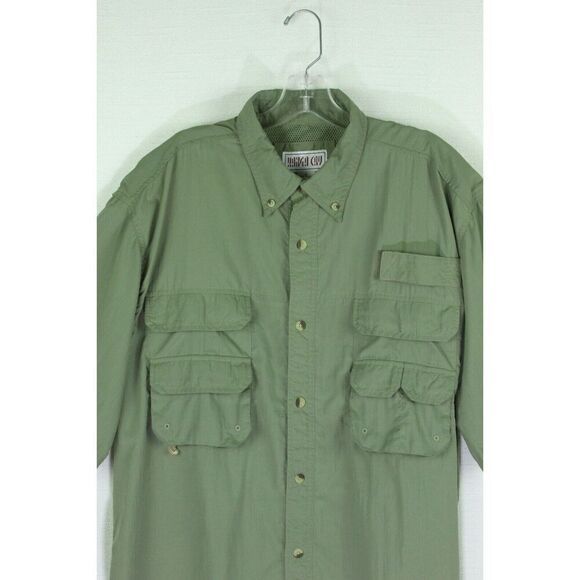 Kanga Cay Other - Kanga Cay Shirt XL Green Mens Fishing Vented Short Sleeve FLAW